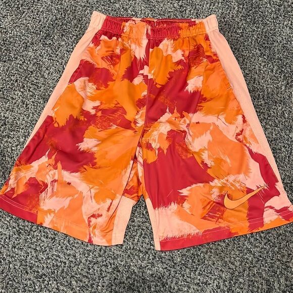 Nike - Dri-Fit Shorts - Orange Design - Youth XL - Picture 1 of 4